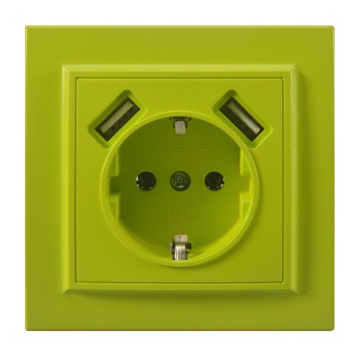 New design germany electrical wall socket with usb phone charge port